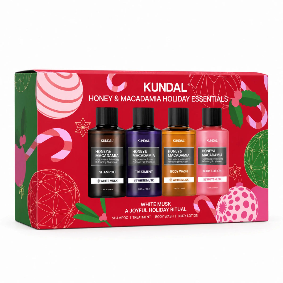 Christmas Set White Musk (Shampoo,Treatment ,Body Wash, Body Lotion)