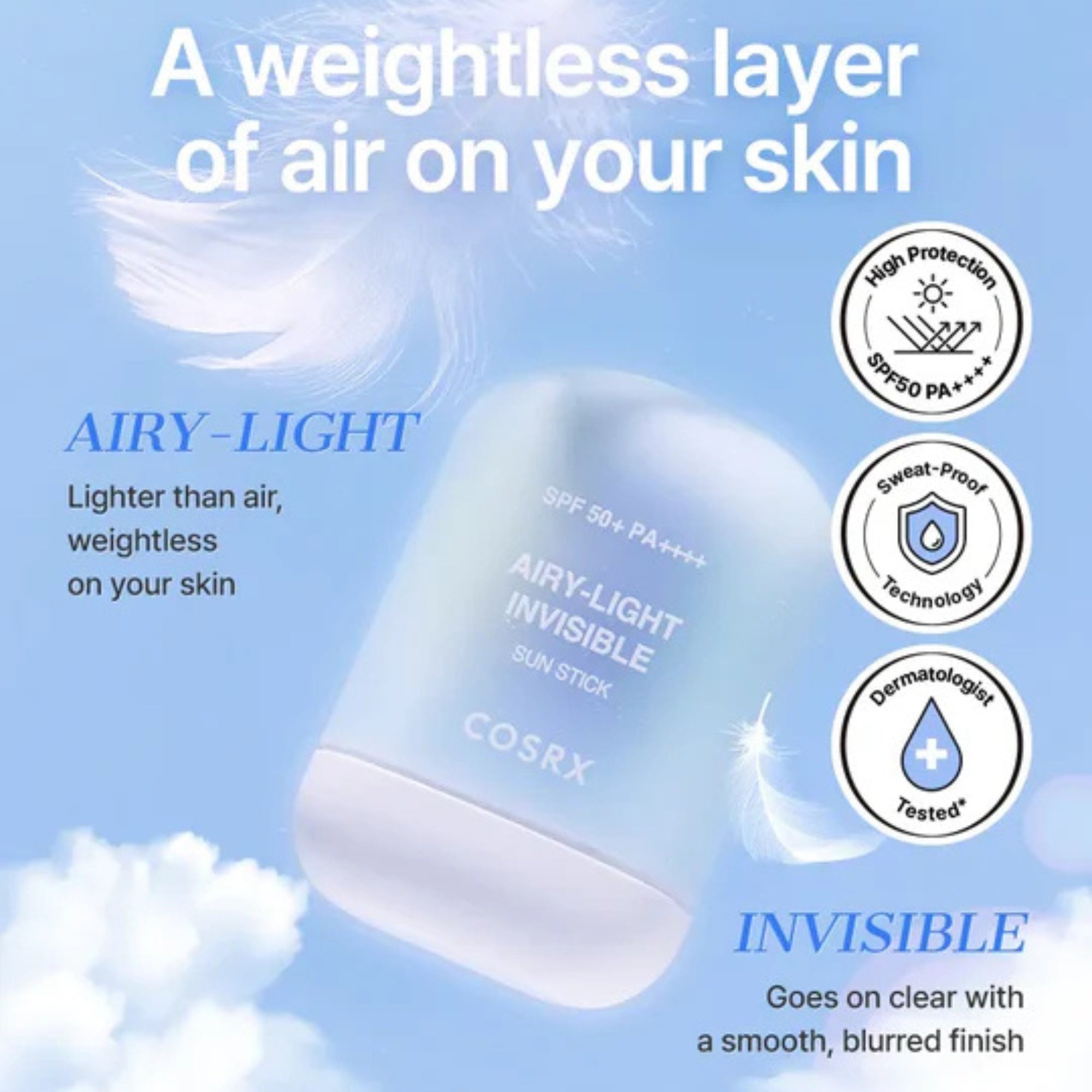 Airy-Light Invisible Sun Stick-COSRX-HBYTALA