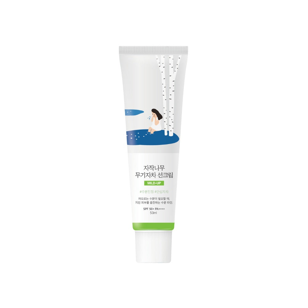 Birch Mild-Up Sunscreen UVLock SPF 50+ Broad Spectrum-ROUND LAB-HBYTALA