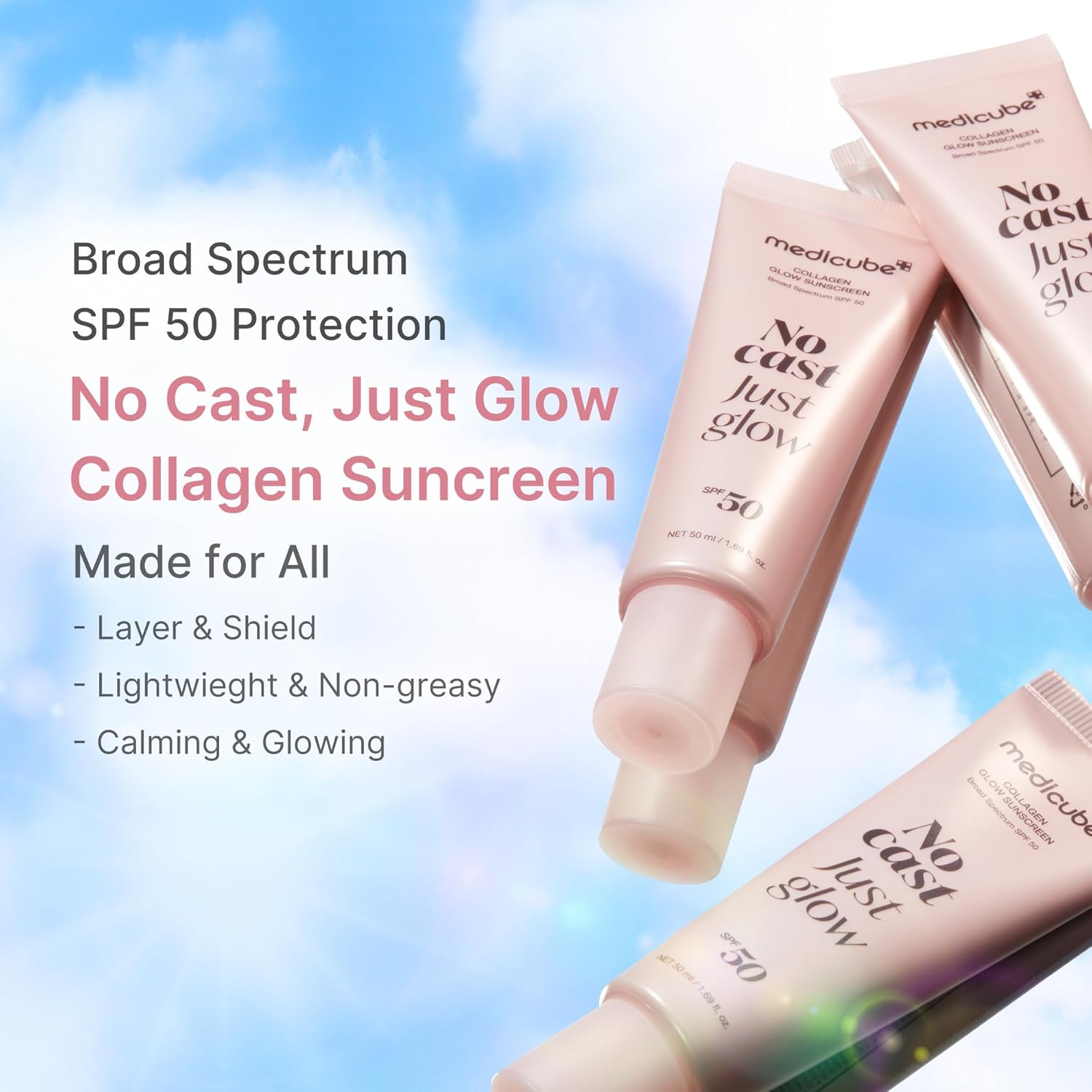 Collagen Glow Sunscreen 50 ML-MEDICUBE-HBYTALA
