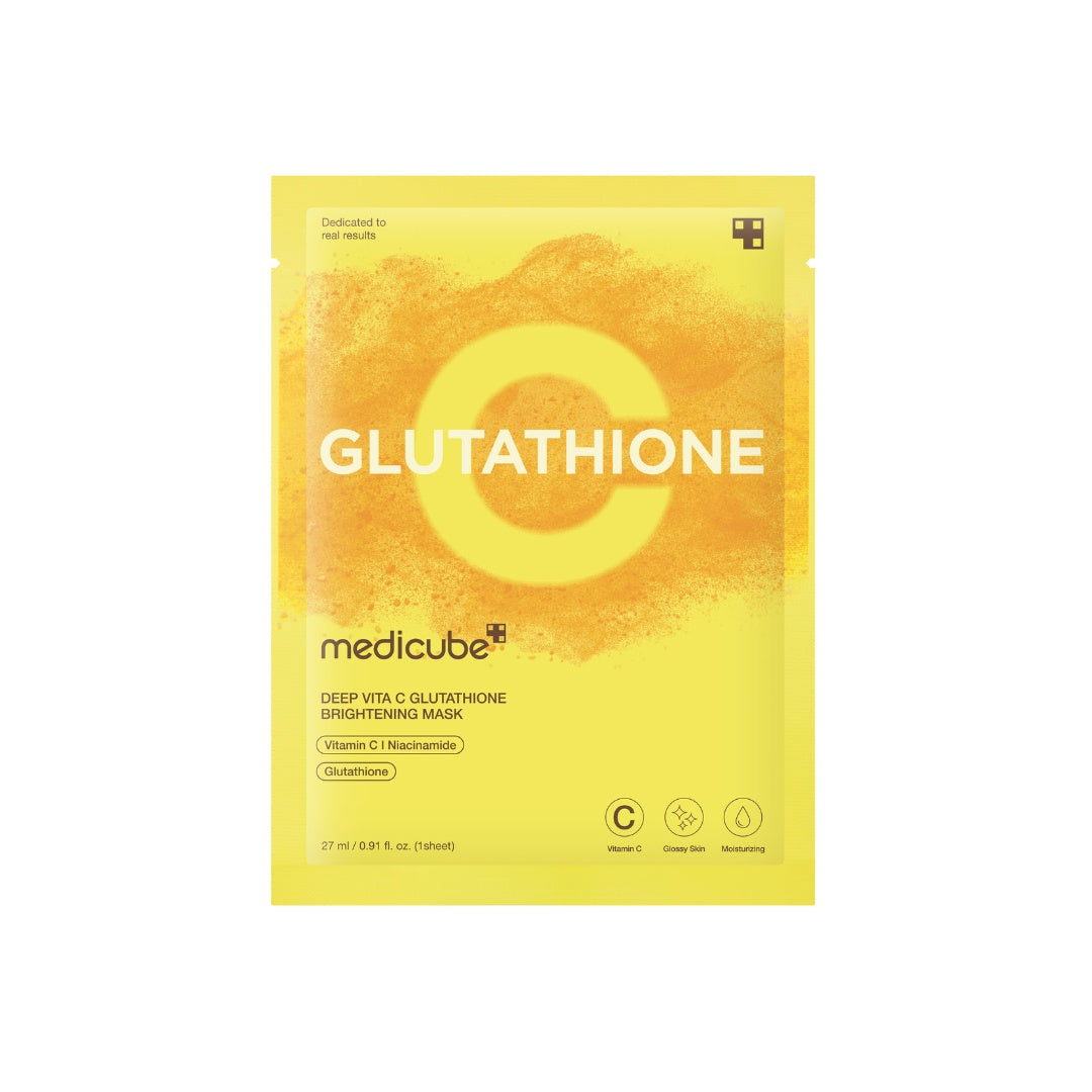 glutathione mask Medicube Deep Vita C Brightening Turns transparent when fully absorbed LAPCOS - Glutathione Radiance Rescue