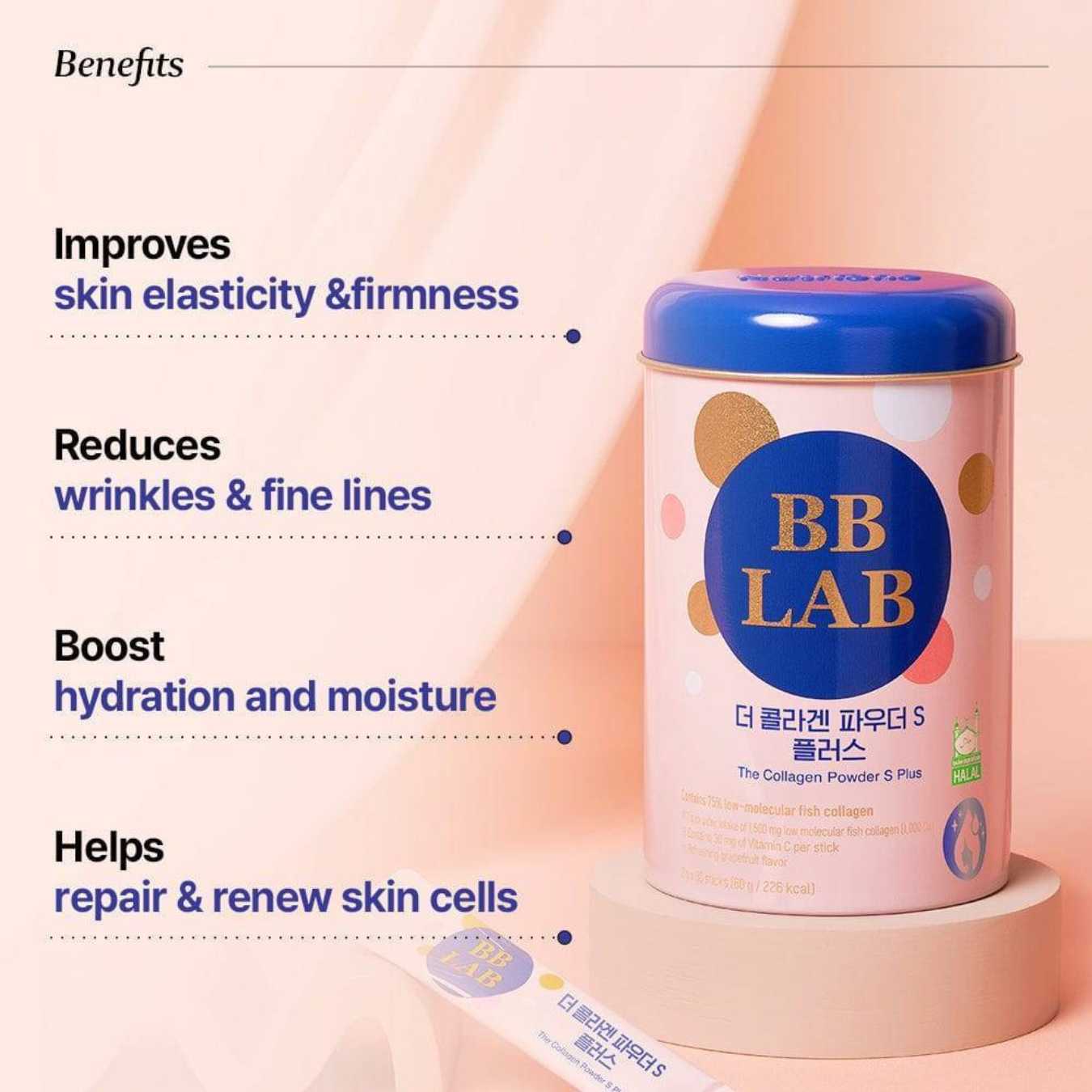 Glow From Within – 3 Months of Halal Collagen Powder S Plus-BB LAB-HBYTALA