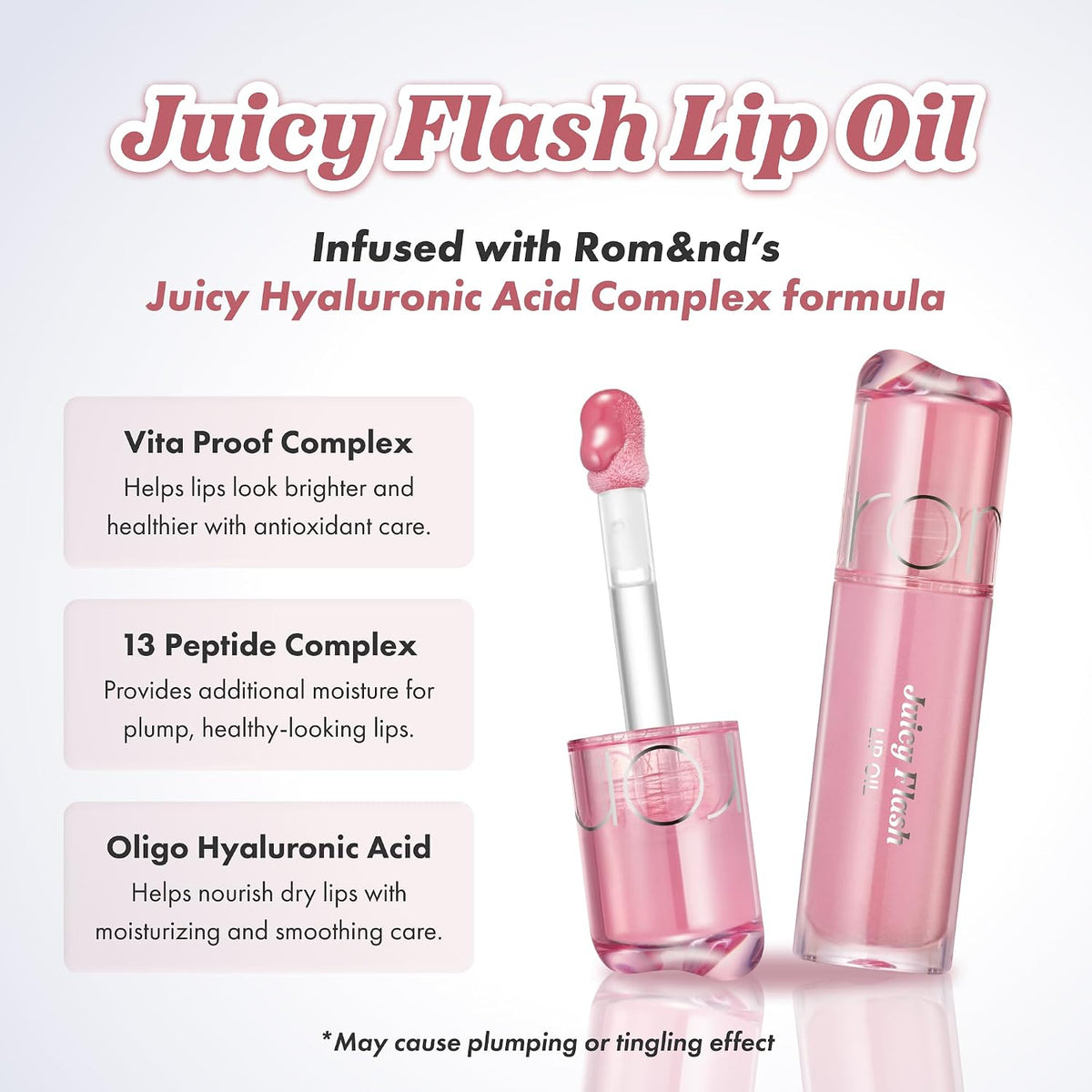 JUICY FLASH LIP OIL (9 SHADES)-ROM&ND-HBYTALA