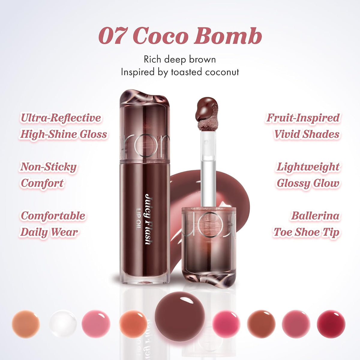 JUICY FLASH LIP OIL (9 SHADES)-ROM&ND-HBYTALA