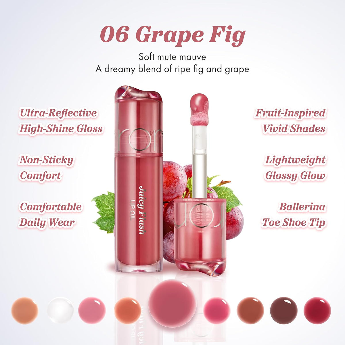 JUICY FLASH LIP OIL (9 SHADES)-ROM&ND-HBYTALA