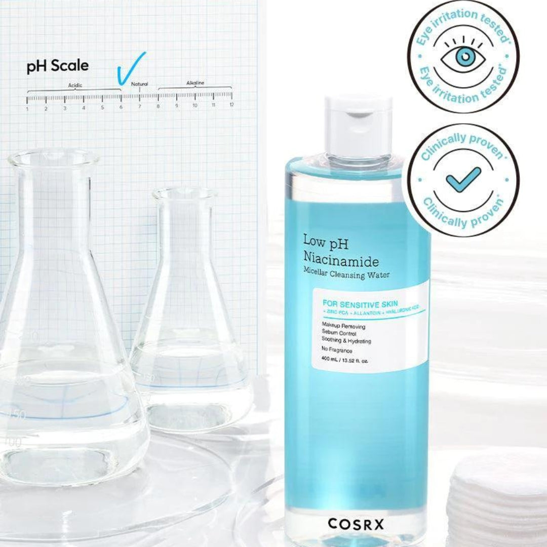 Low pH Niacinamide Micellar Cleansing Water 400 ML-COSRX-HBYTALA