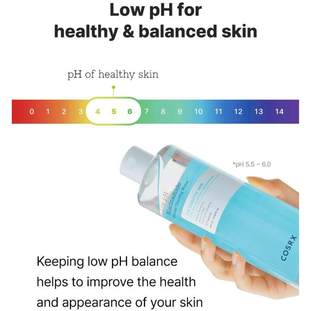 Low pH Niacinamide Micellar Cleansing Water 400 ML-COSRX-HBYTALA