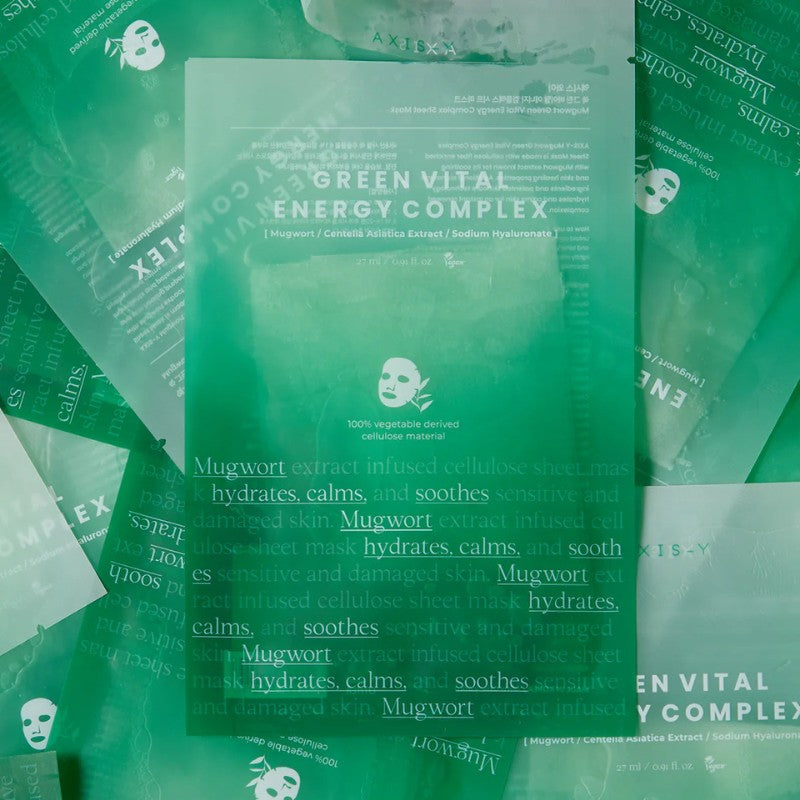 Mugwort Green Vital Energy Complex Sheet Mask-AXIS-Y-HBYTALA