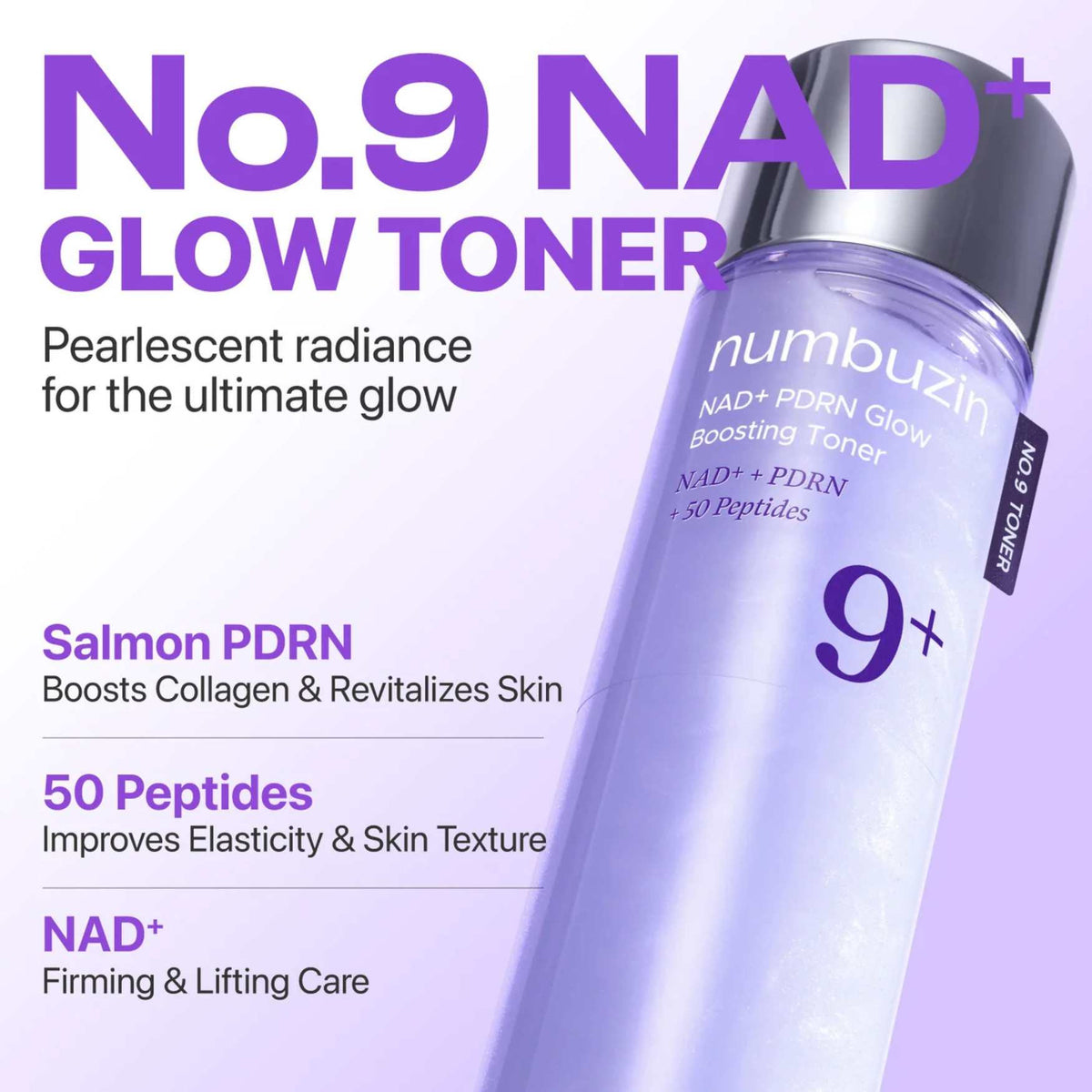 No.9+ NAD+ PDRN Glow Boosting Toner-NUMBUZIN-HBYTALA