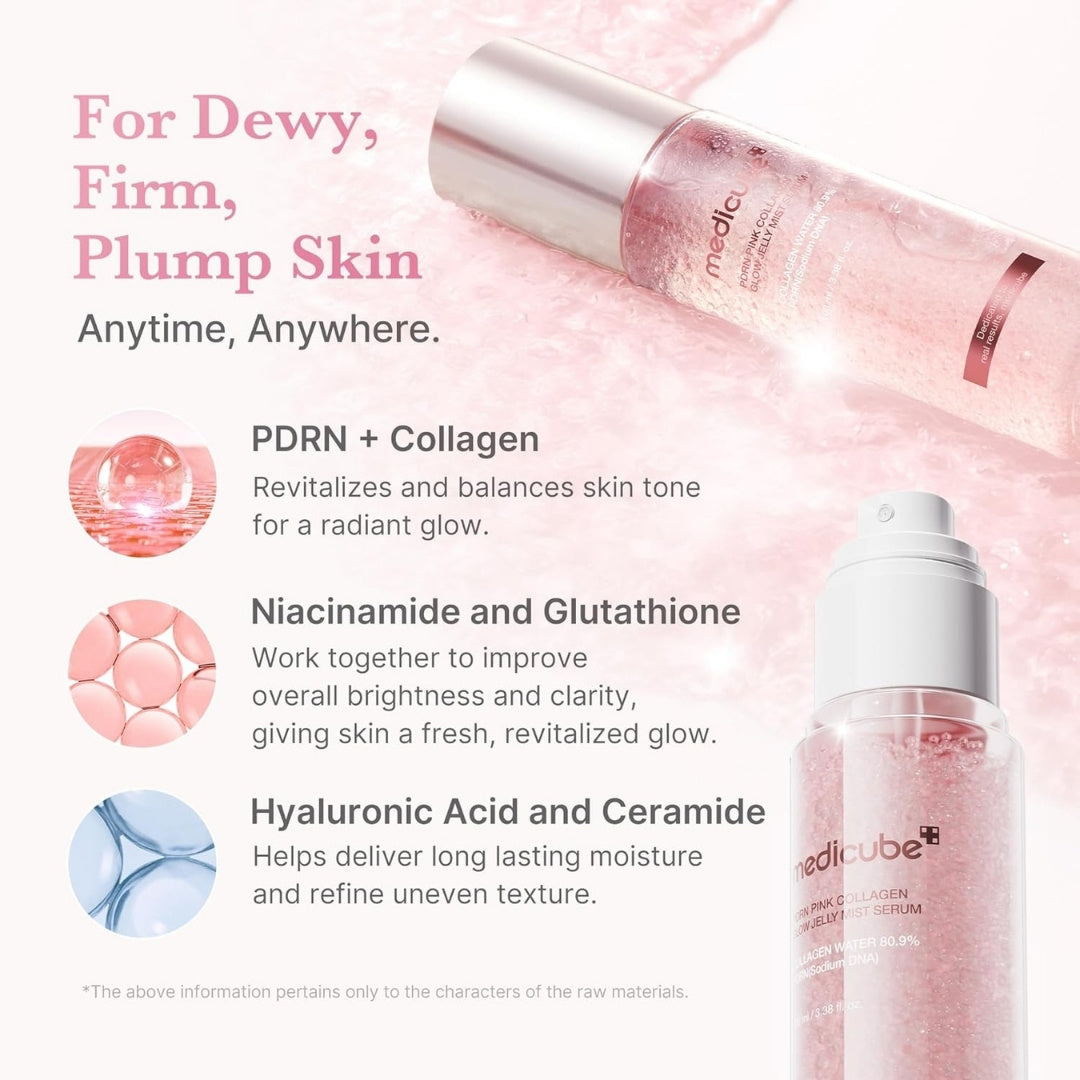 PDRN Pink Collagen Glow Jelly Mist Serum-MEDICUBE-HBYTALA