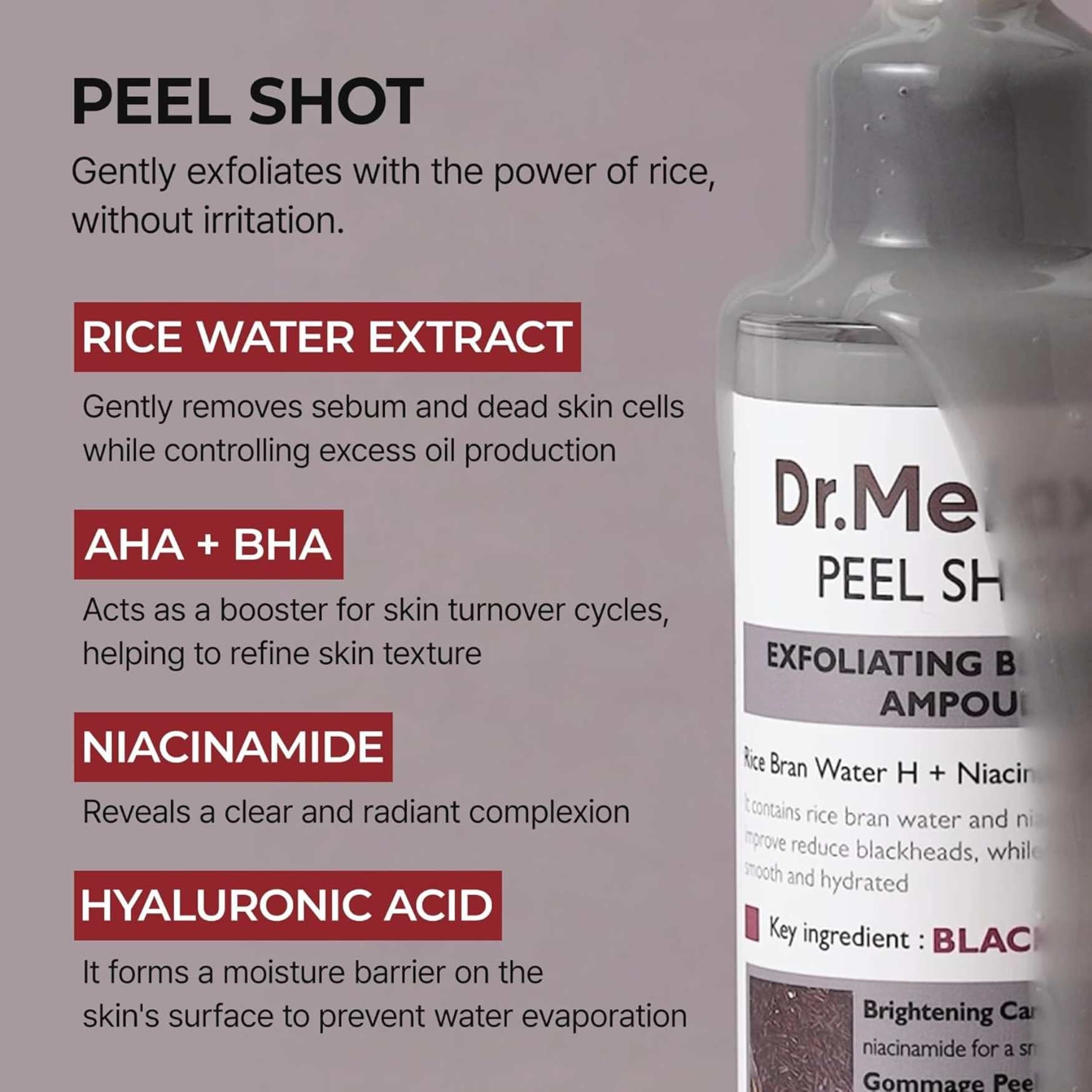 Peel Shot Exfoliating Black Rice Ampoule-DR.MELAXIN-HBYTALA