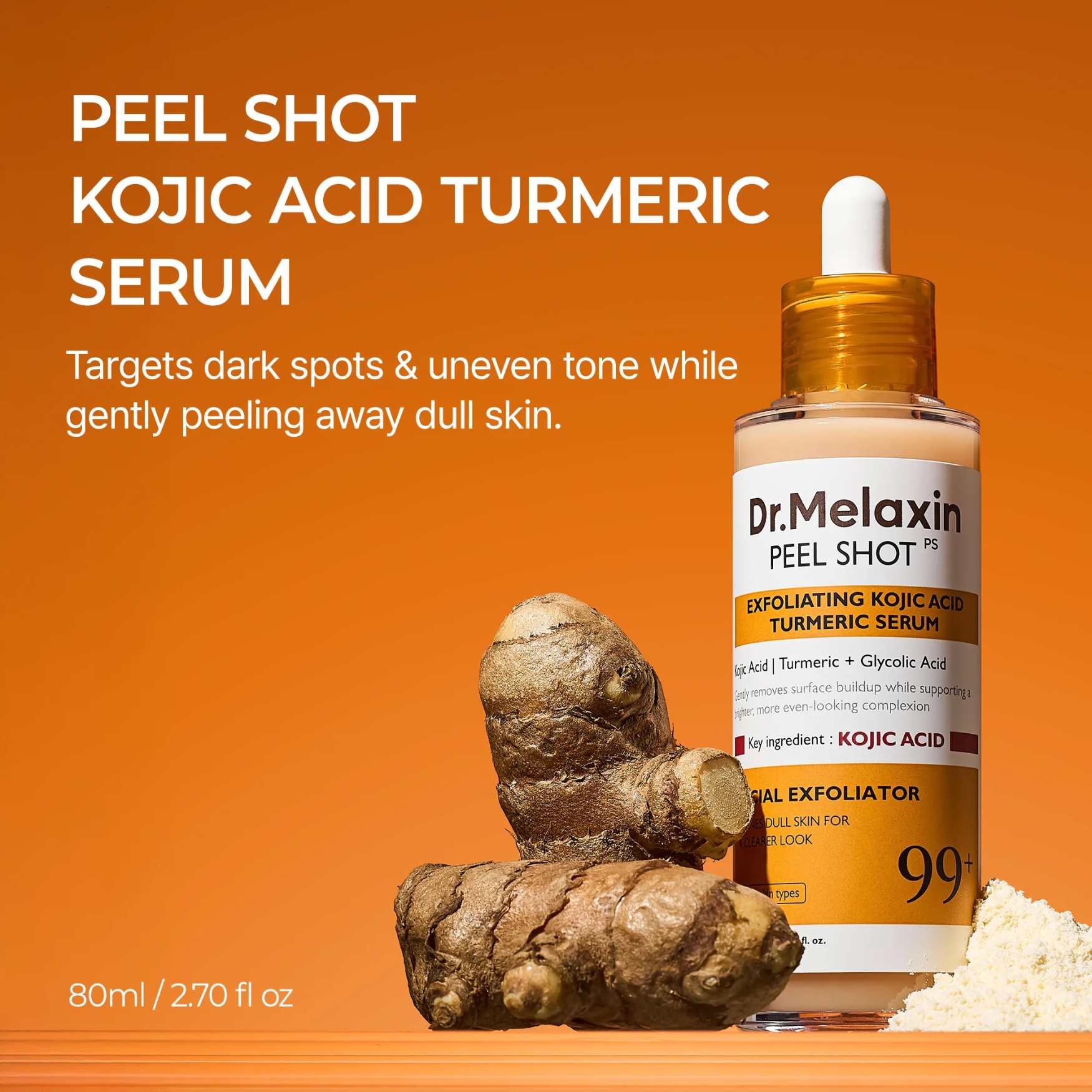 Peel Shot exfoliating kojic acid turmeric Serum 200 ml-DR.MELAXIN-HBYTALA
