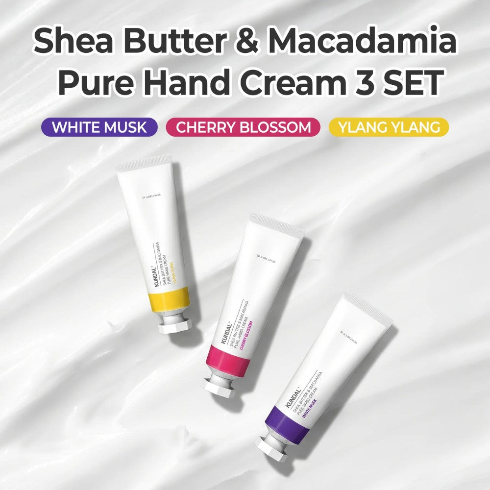 SHEA BUTTER AND MACADAMIA PURE HAND CREAM 3 SET-KUNDAL-HBYTALA