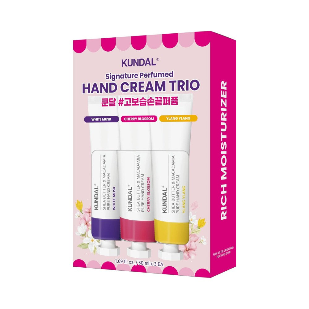 SHEA BUTTER AND MACADAMIA PURE HAND CREAM 3 SET-KUNDAL-HBYTALA