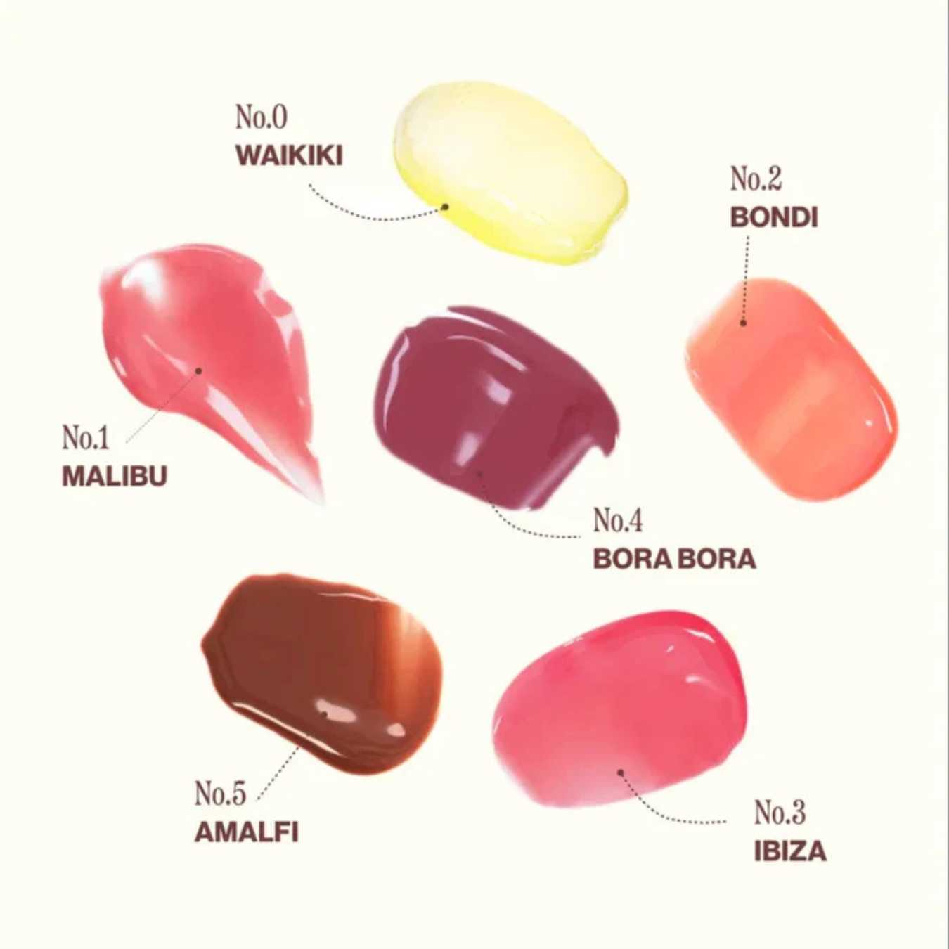 Sunset Dazzle Gloss Balm / Set of 6-UNLEASHIA-HBYTALA