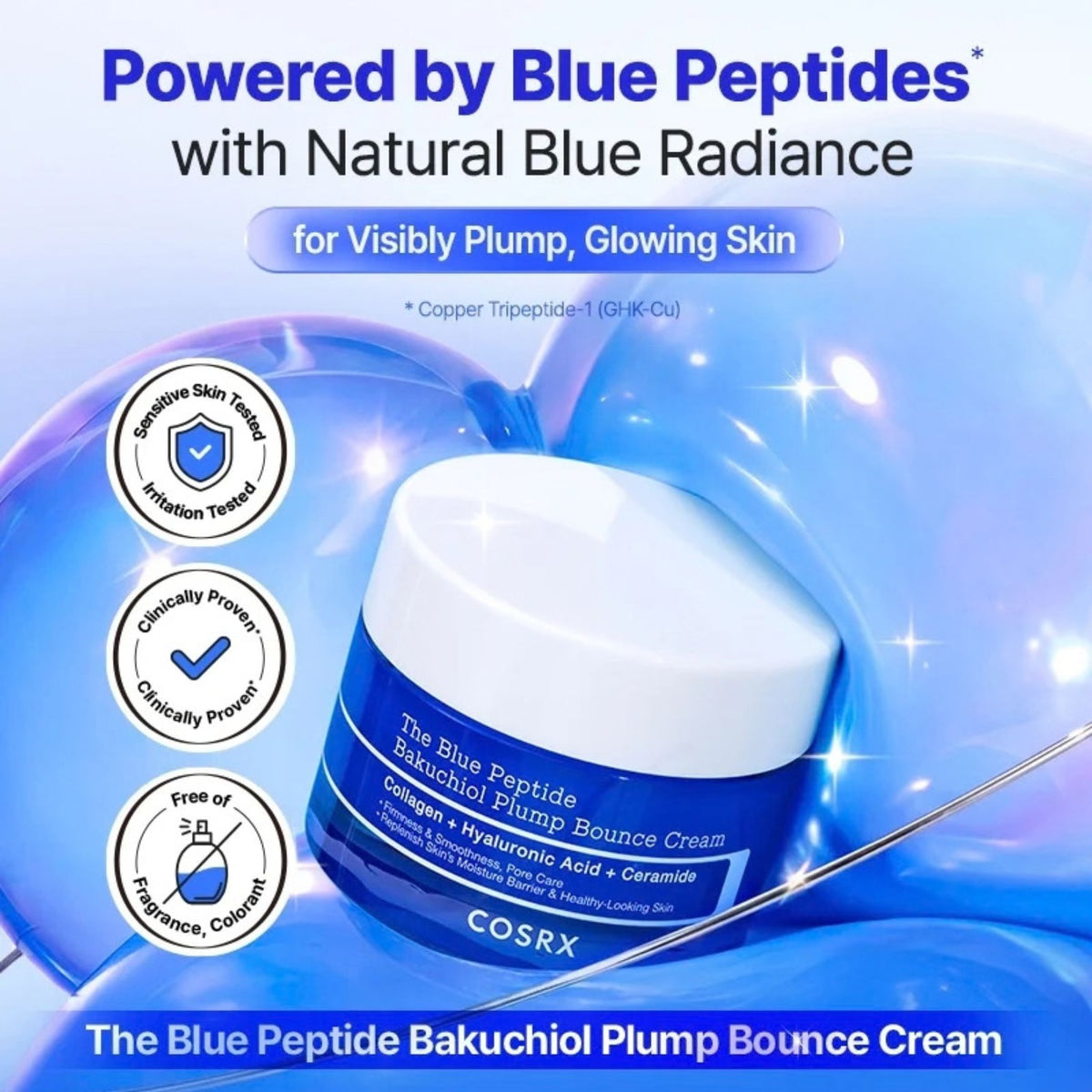 The Blue Peptide Bakuchiol Plump Bounce Cream 50g-COSRX-HBYTALA