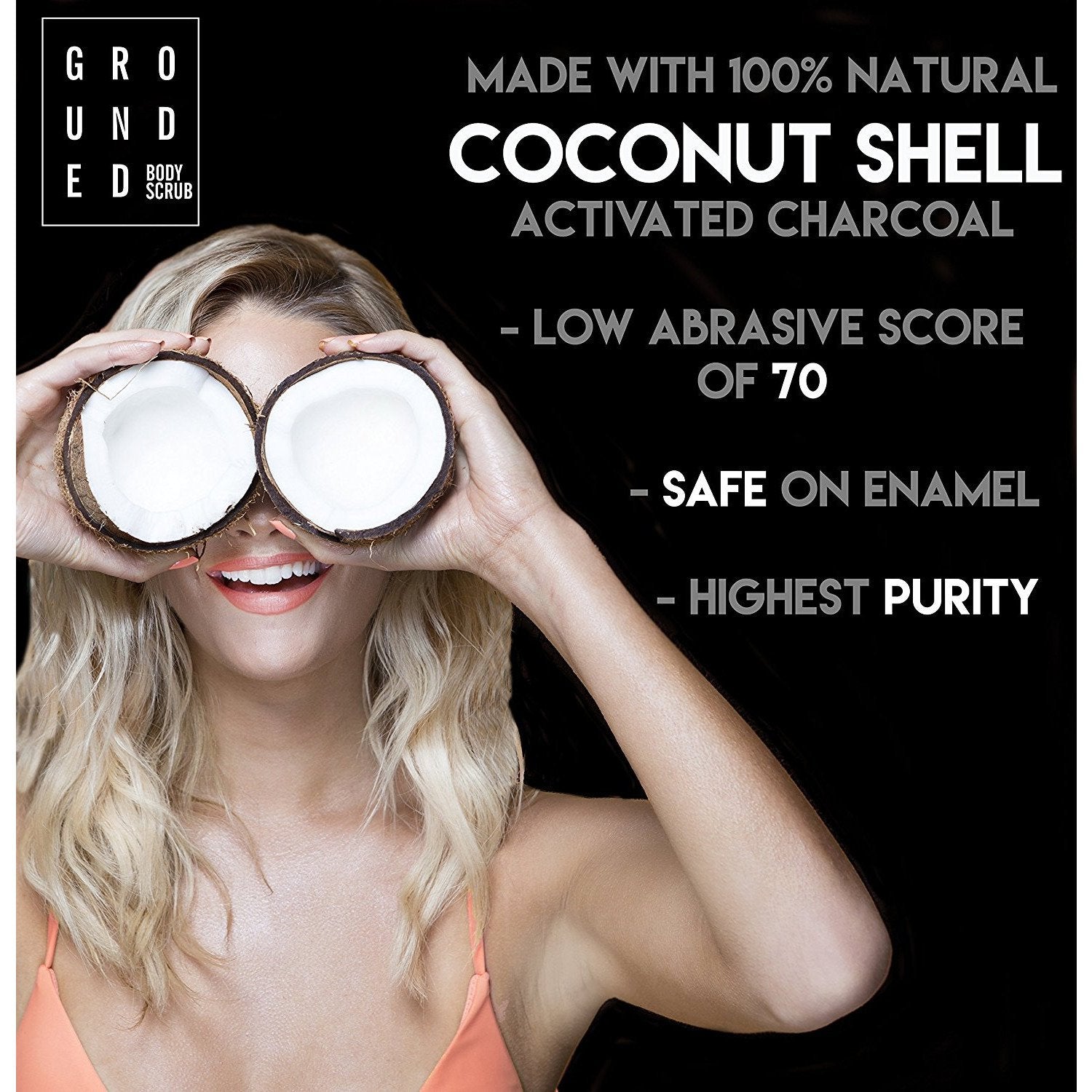 Charcoal Teeth Whitening Powder-GROUNDED BODY-HBYTALA