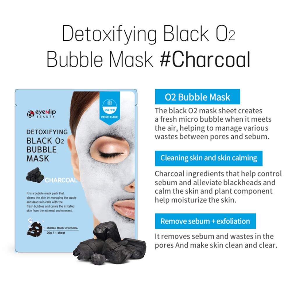 Detoxifying Charcoal Bubble Mask-EYENLIP-HBYTALA