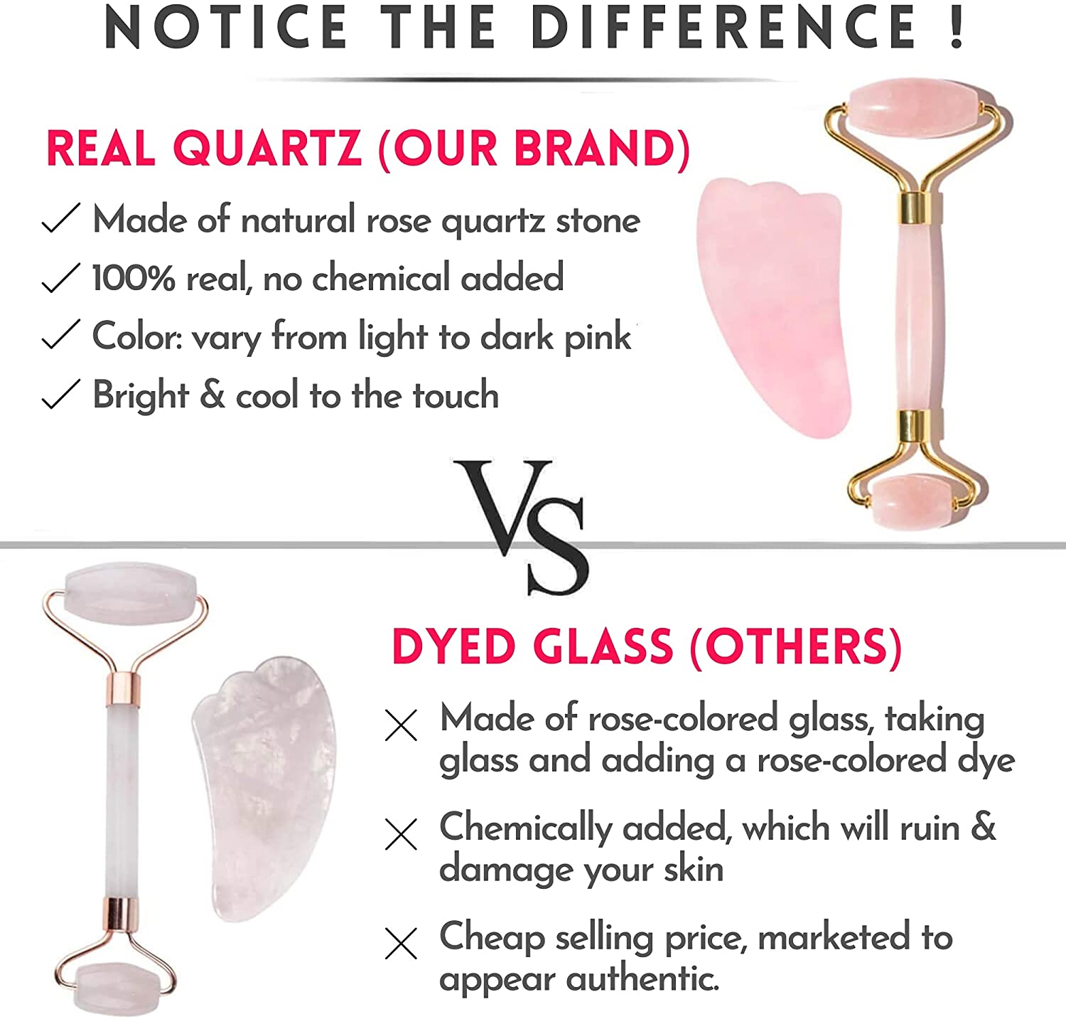 Rose Quartz Roller and Gua sha Facial Tools Set-MOVALUES-HBYTALA
