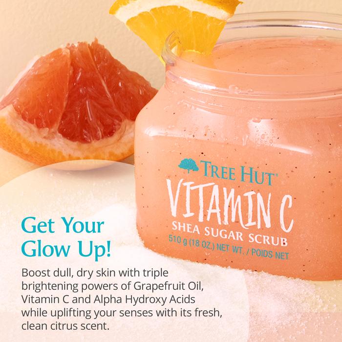Vitamin C Shea Sugar Body Scrub-TREE HUT-HBYTALA