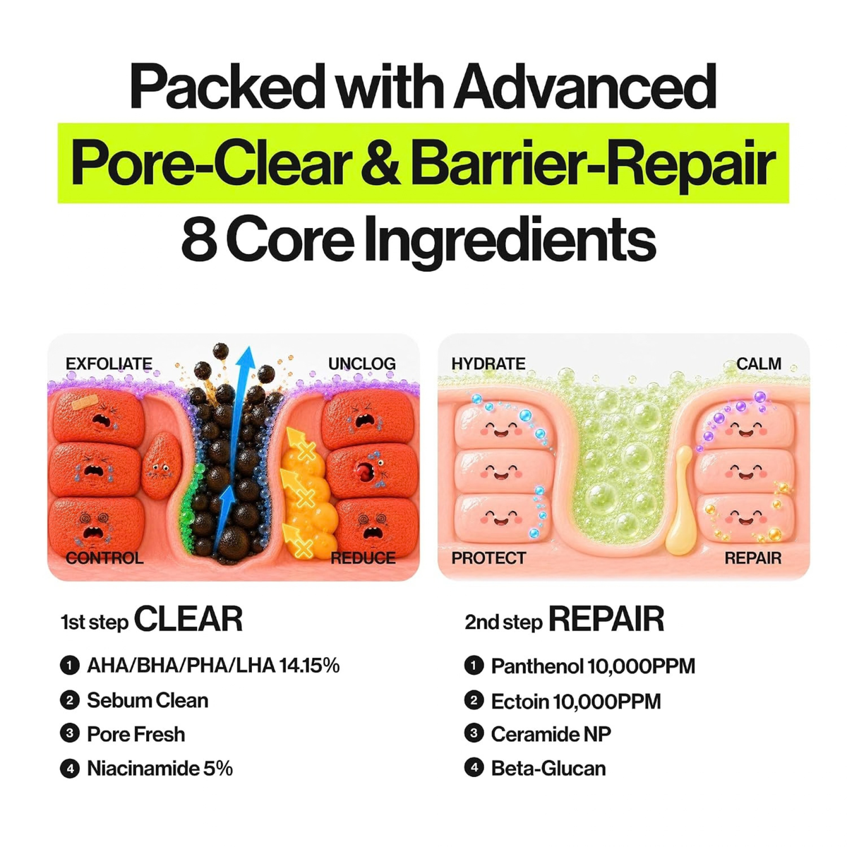 Two Step Zero Pore Overnight Bubble Mask