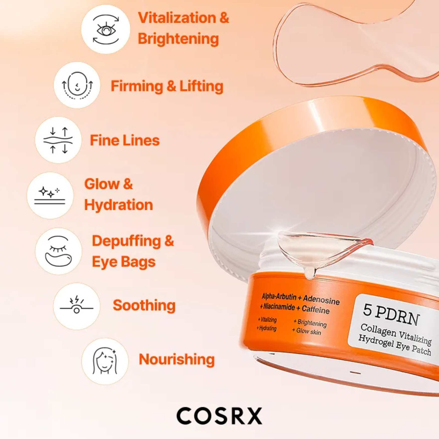 5 PDRN Collagen Vitalizing Hydrogel Eye Patch-COSRX-HBYTALA