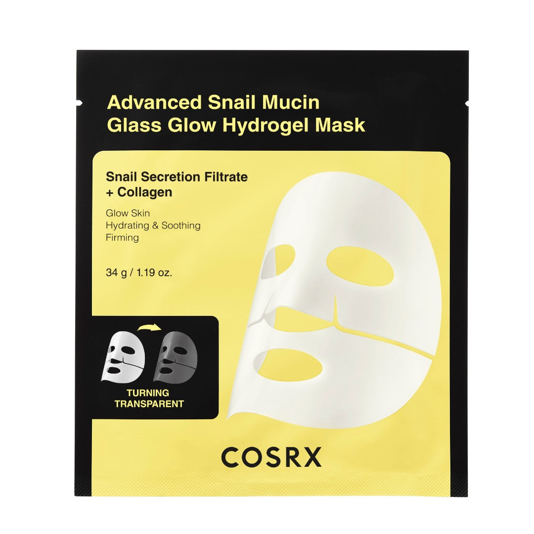 Advanced Snail Mucin Glass Glow Hydrogel x3 Masks-COSRX-HBYTALA