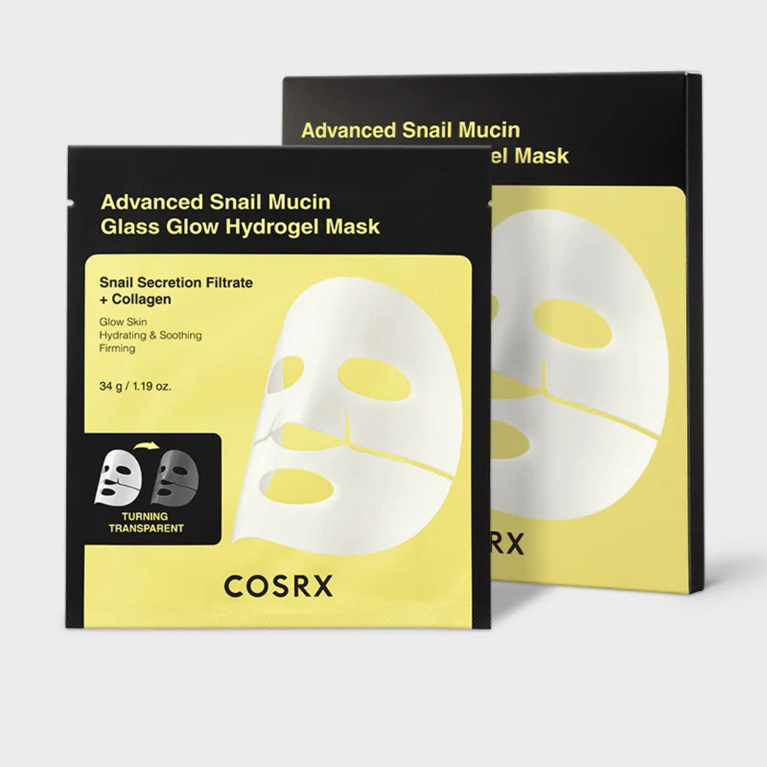 Advanced Snail Mucin Glass Glow Hydrogel x3 Masks-COSRX-HBYTALA