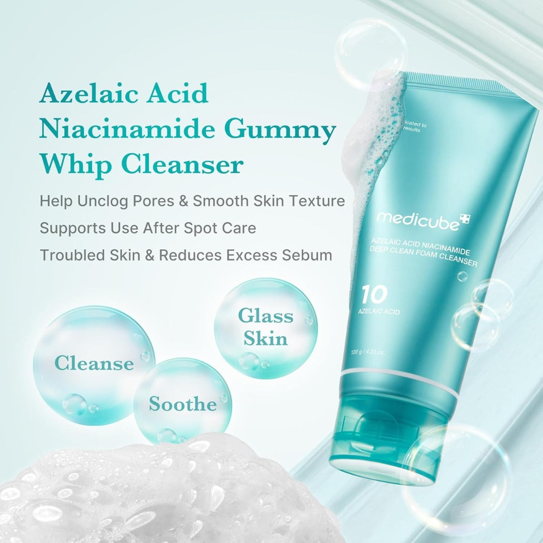 Azelaic Acid Niacinamide Deep Clean Foam Cleanser-MEDICUBE-HBYTALA
