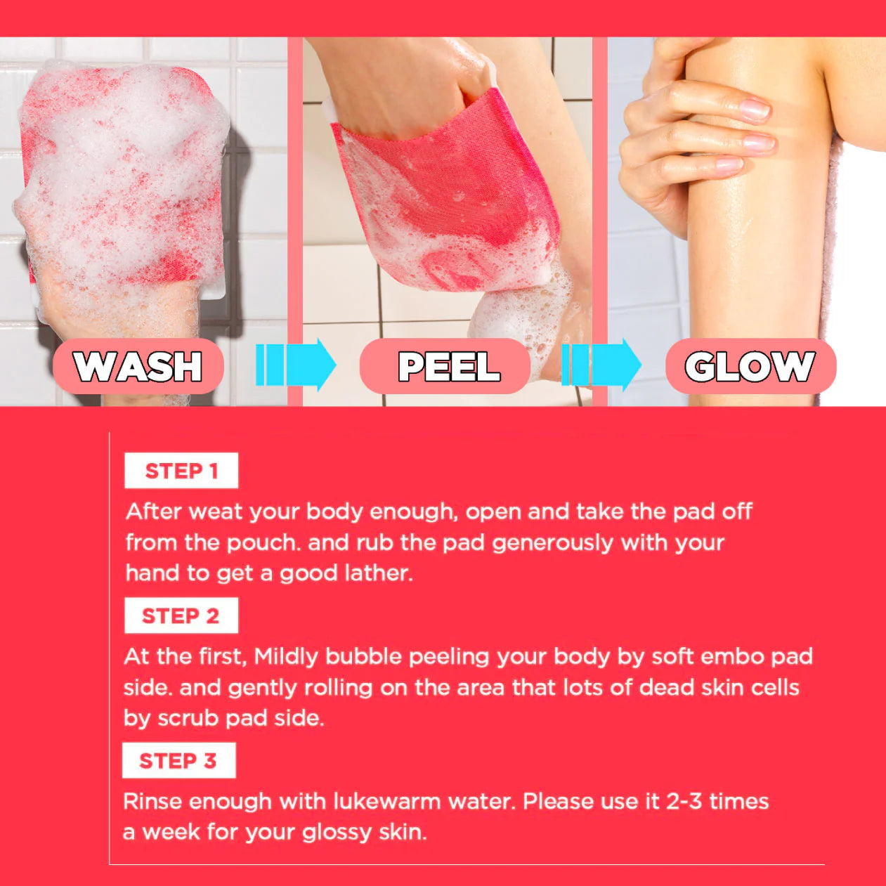 Body Peeling Pad - Strong Care-Mom's Bath Recipe-HBYTALA