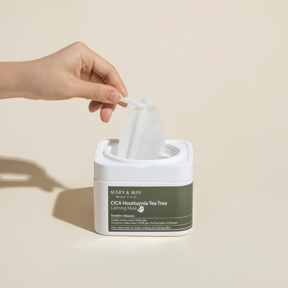 CICA Houttuynia Tea Tree Calming Mask-MARY&MAY-HBYTALA