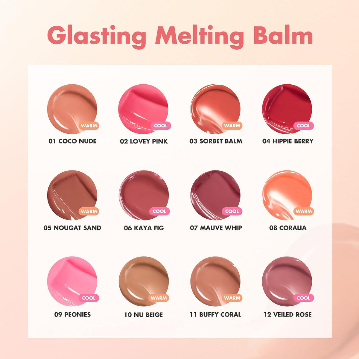 GLASTING MELTING BALM (8 SHADES)-ROM&ND-HBYTALA
