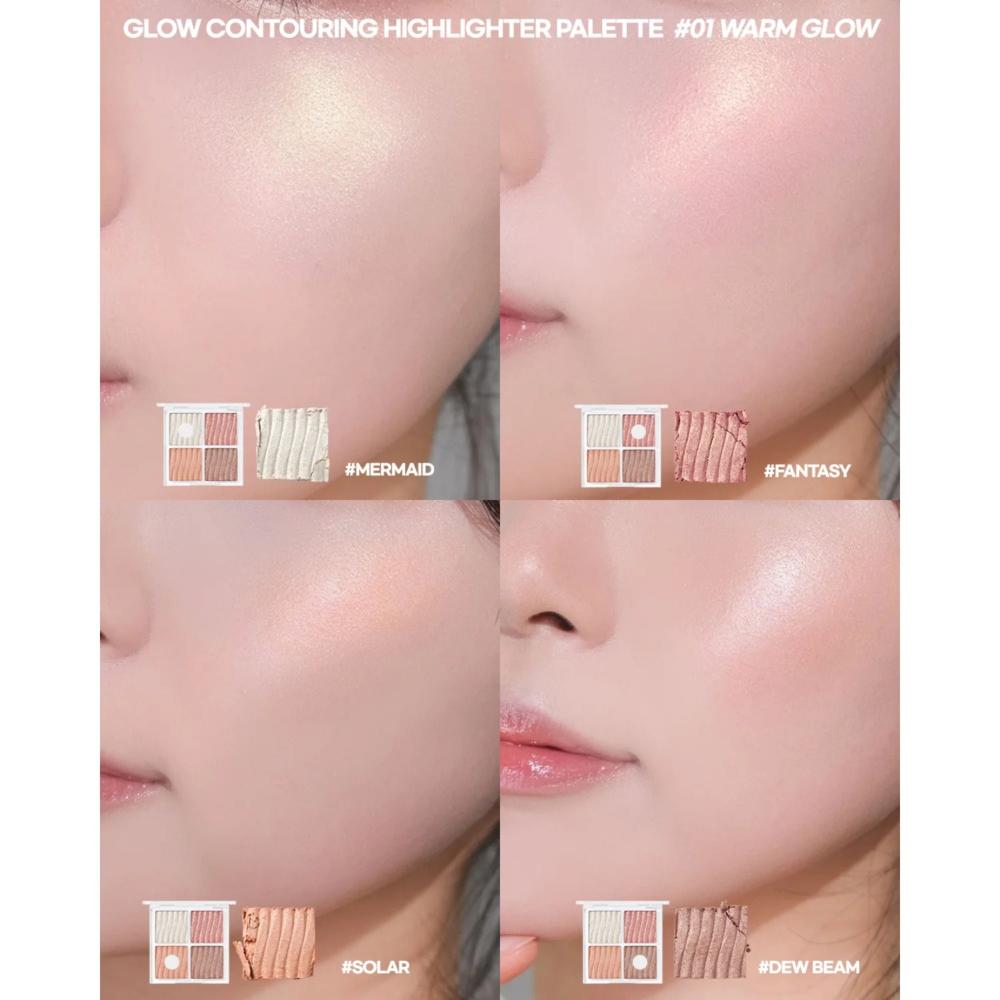 Glow Contouring Highlighter Palette-WAKEMAKE-HBYTALA