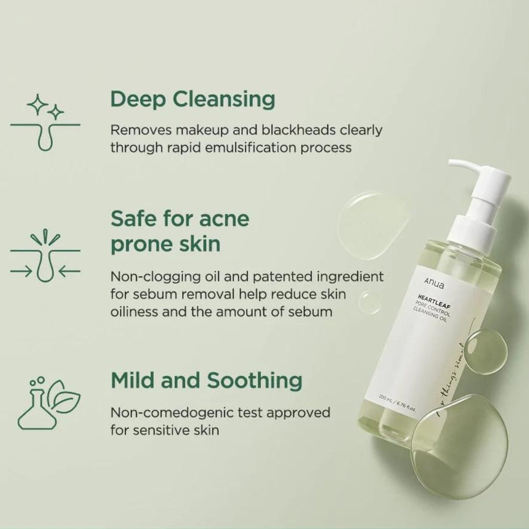 Heartleaf Pore Control Cleansing Oil-ANUA-HBYTALA