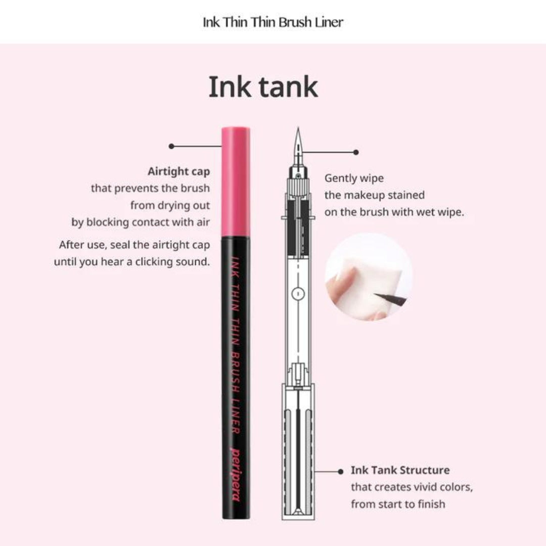 Ink Thin Thin Brush Liner - Brown-PERIPERA-HBYTALA