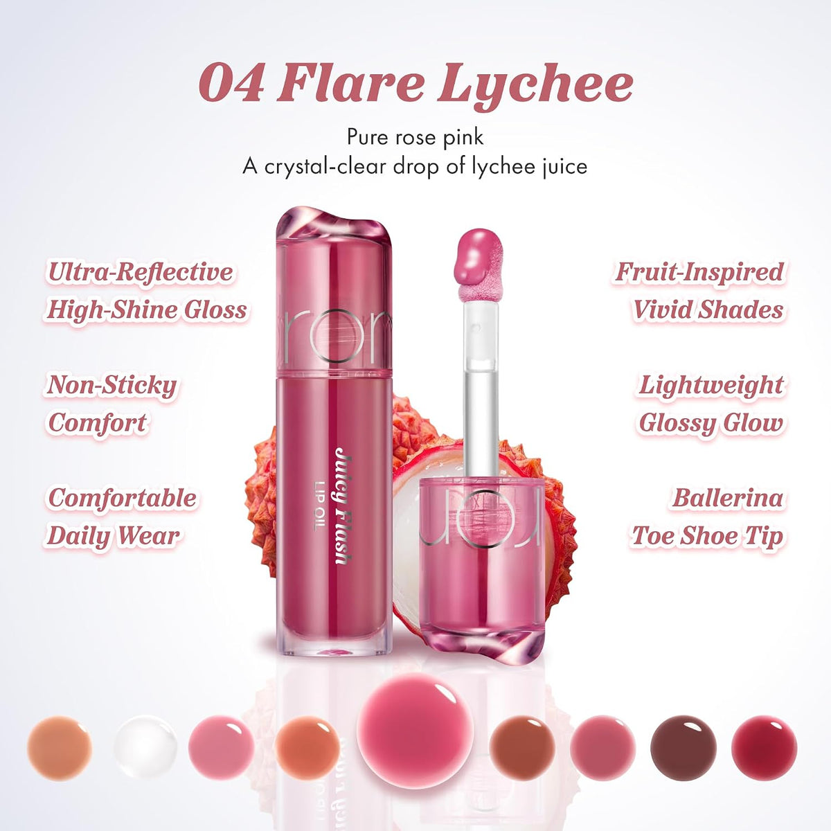 JUICY FLASH LIP OIL (9 SHADES)-ROM&ND-HBYTALA