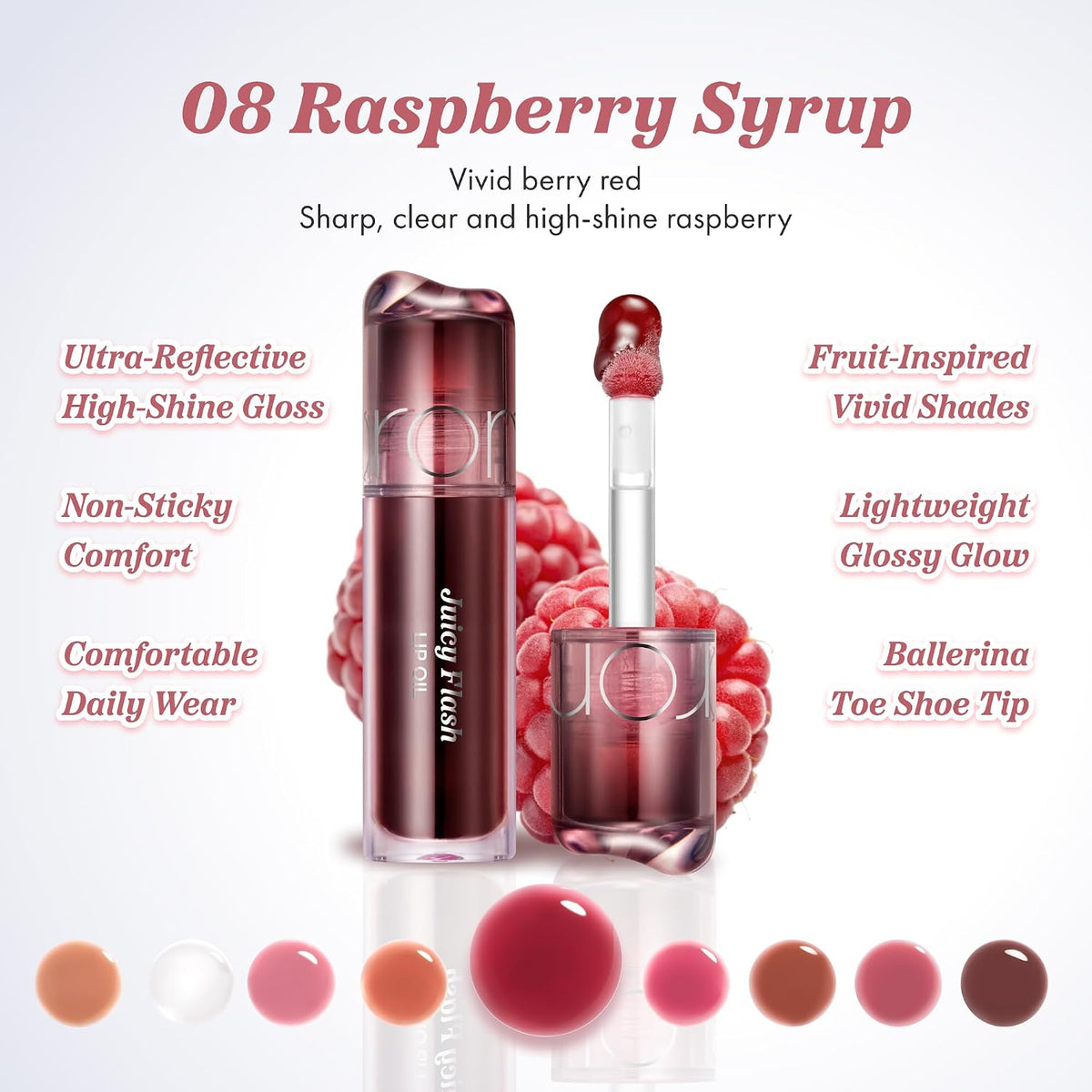JUICY FLASH LIP OIL (9 SHADES)-ROM&ND-HBYTALA