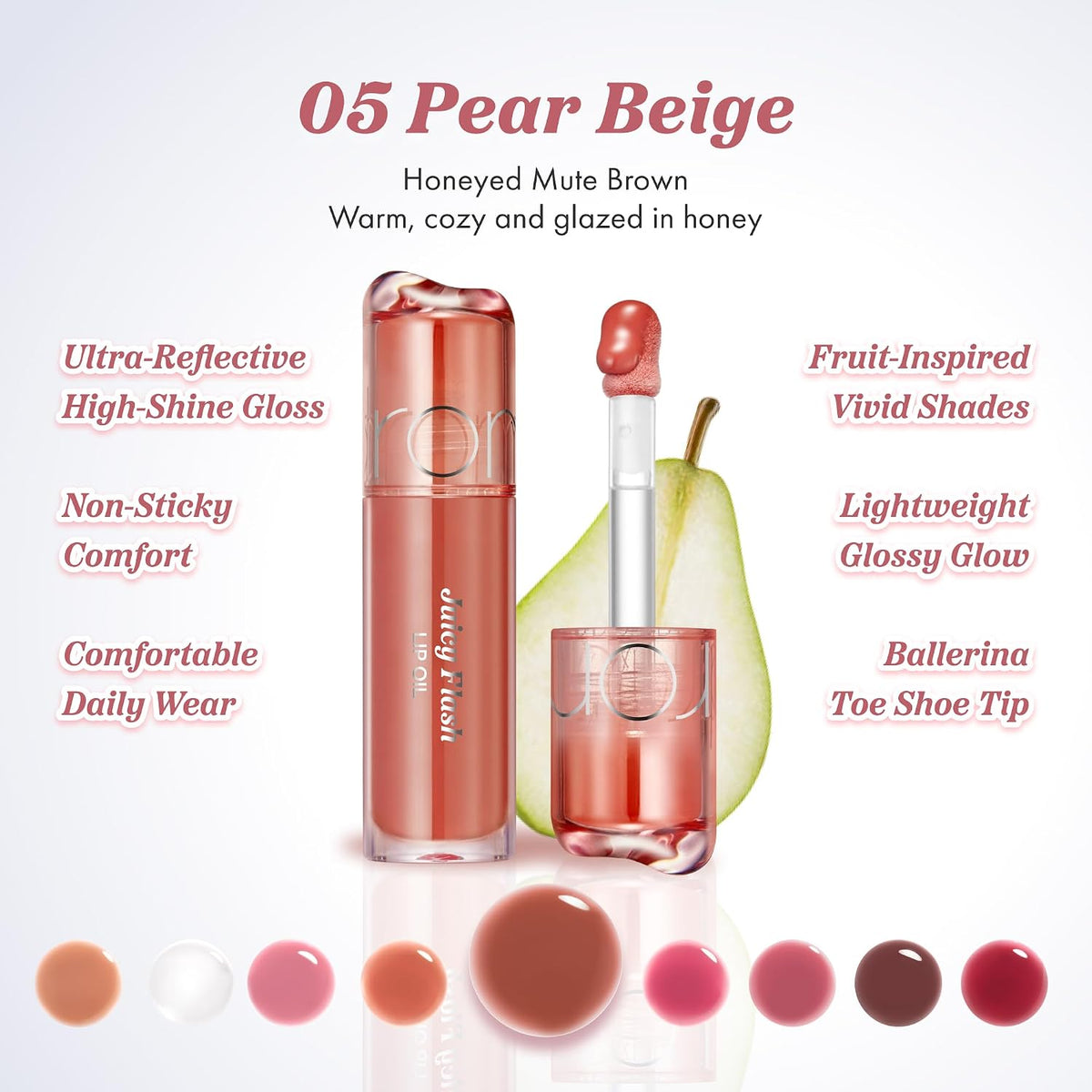 JUICY FLASH LIP OIL (9 SHADES)-ROM&ND-HBYTALA
