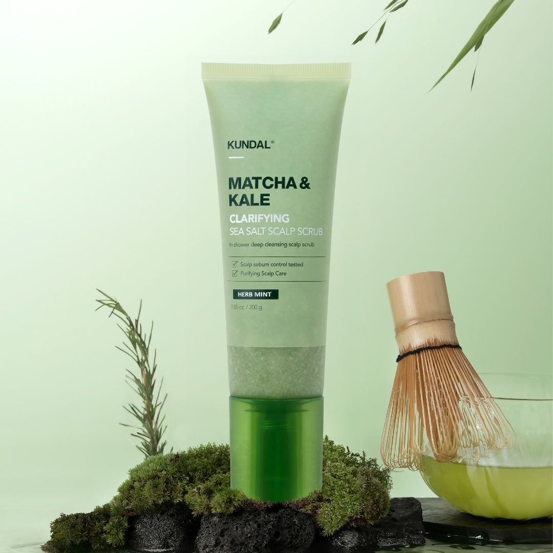 Matcha & Kale Clarifying Sea Salt Scalp Scaler-KUNDAL-HBYTALA