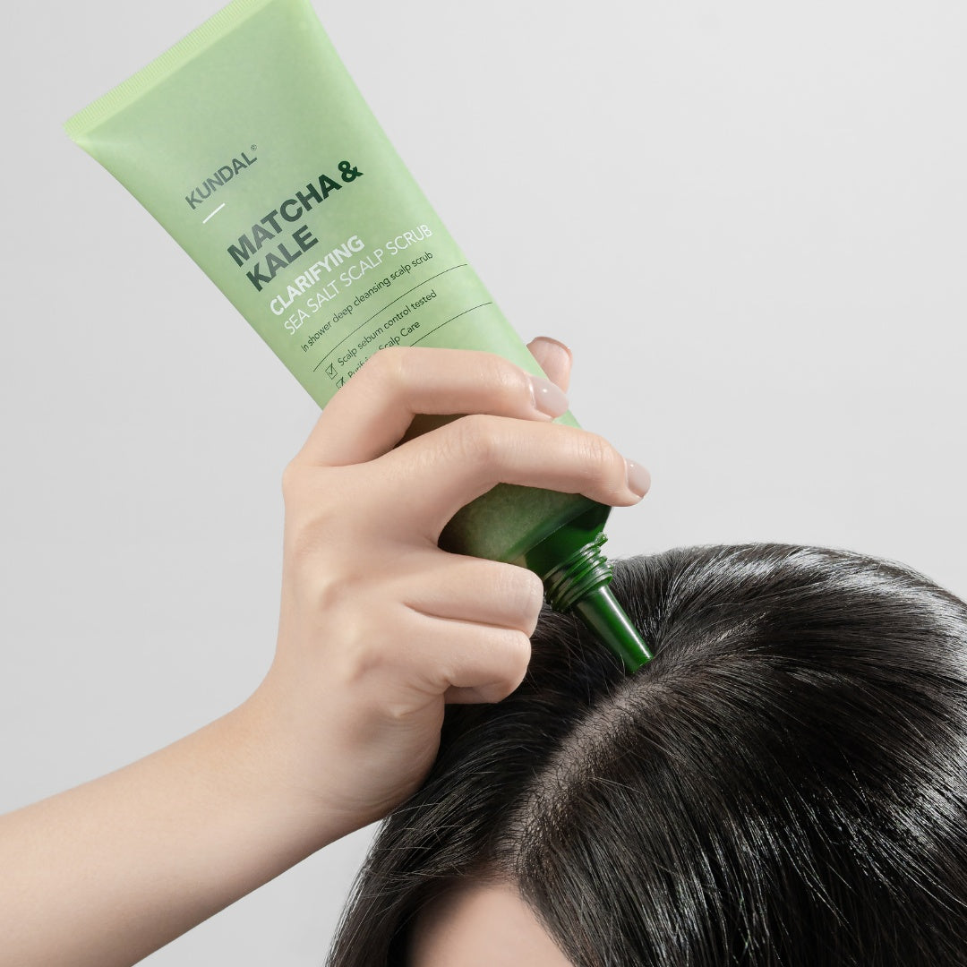 Matcha & Kale Clarifying Sea Salt Scalp Scaler-KUNDAL-HBYTALA