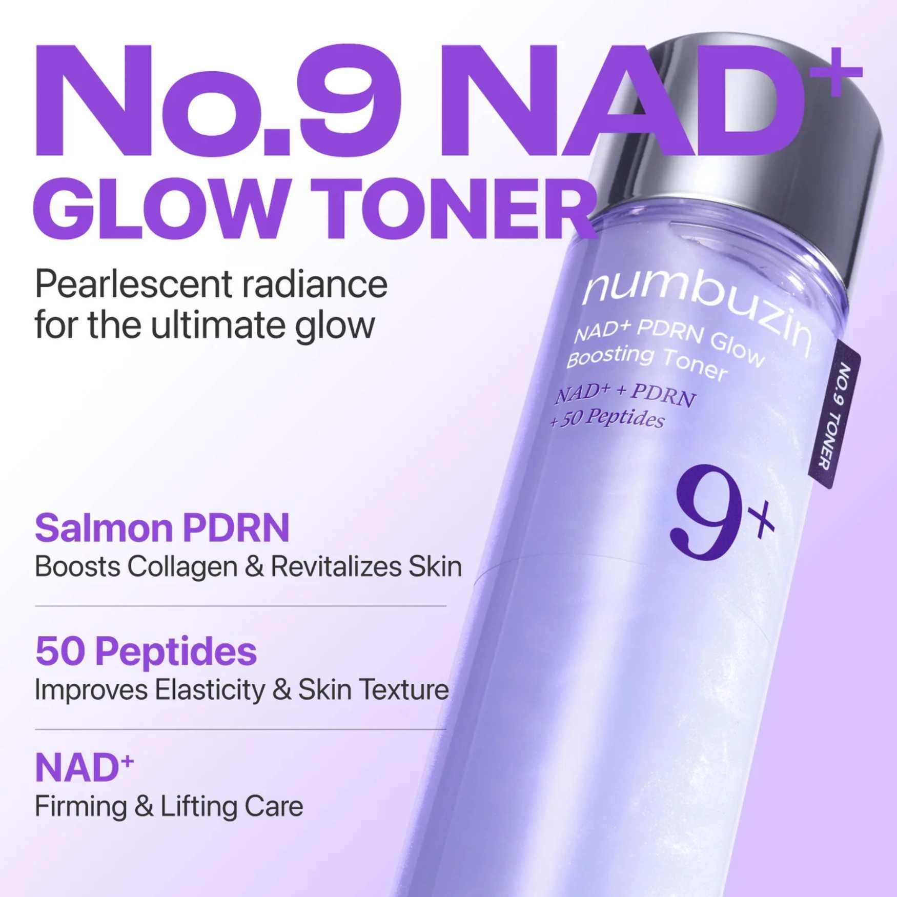 No.9+ NAD+ PDRN Glow Boosting Toner-NUMBUZIN-HBYTALA