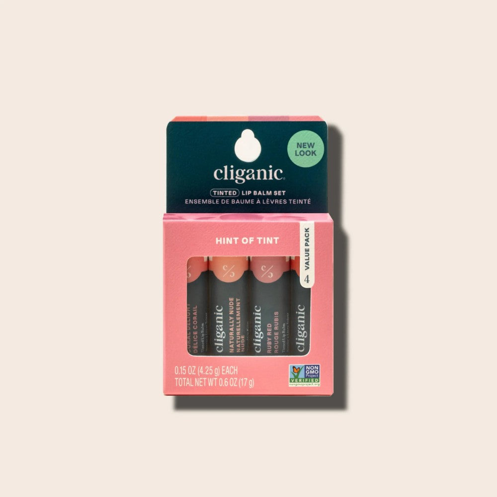 Non-gmo Tinted Lip Balm 4 Colors-Cliganic-HBYTALA