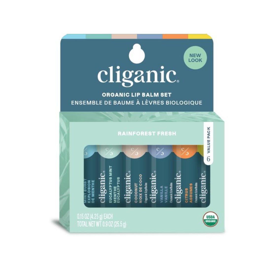 Organic Lip Balm Set - 6 Flavors-Cliganic-HBYTALA