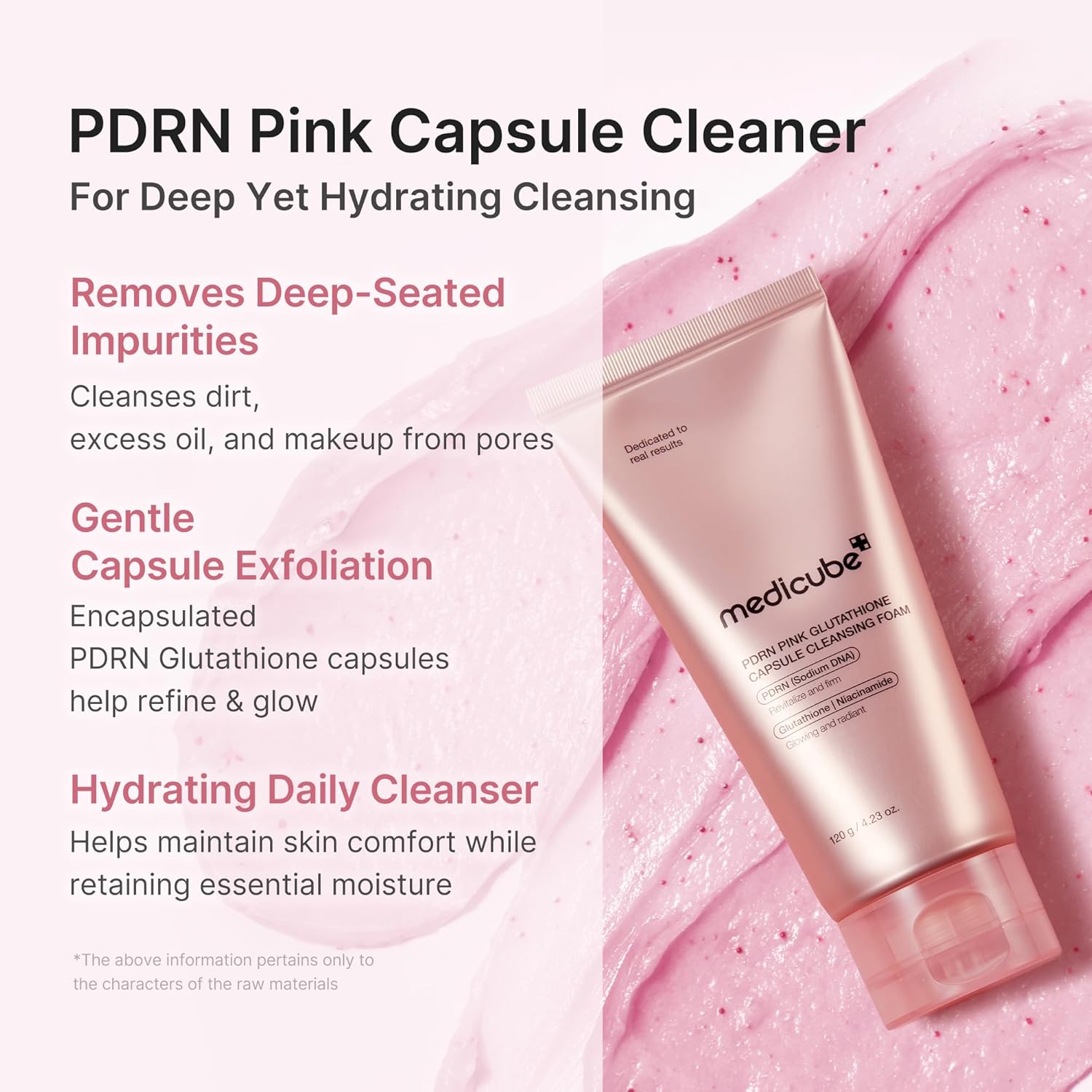 PDRN Pink Glutathione Capsule Cleansing Foam-MEDICUBE-HBYTALA