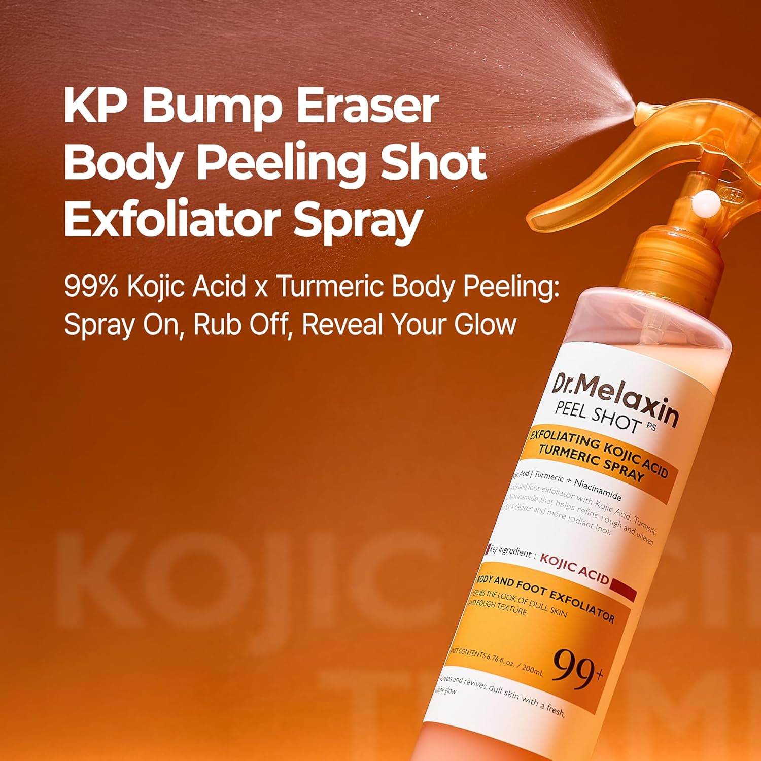 Peel Shot exfoliating kojic acid turmeric Spray 200 ml-DR.MELAXIN-HBYTALA