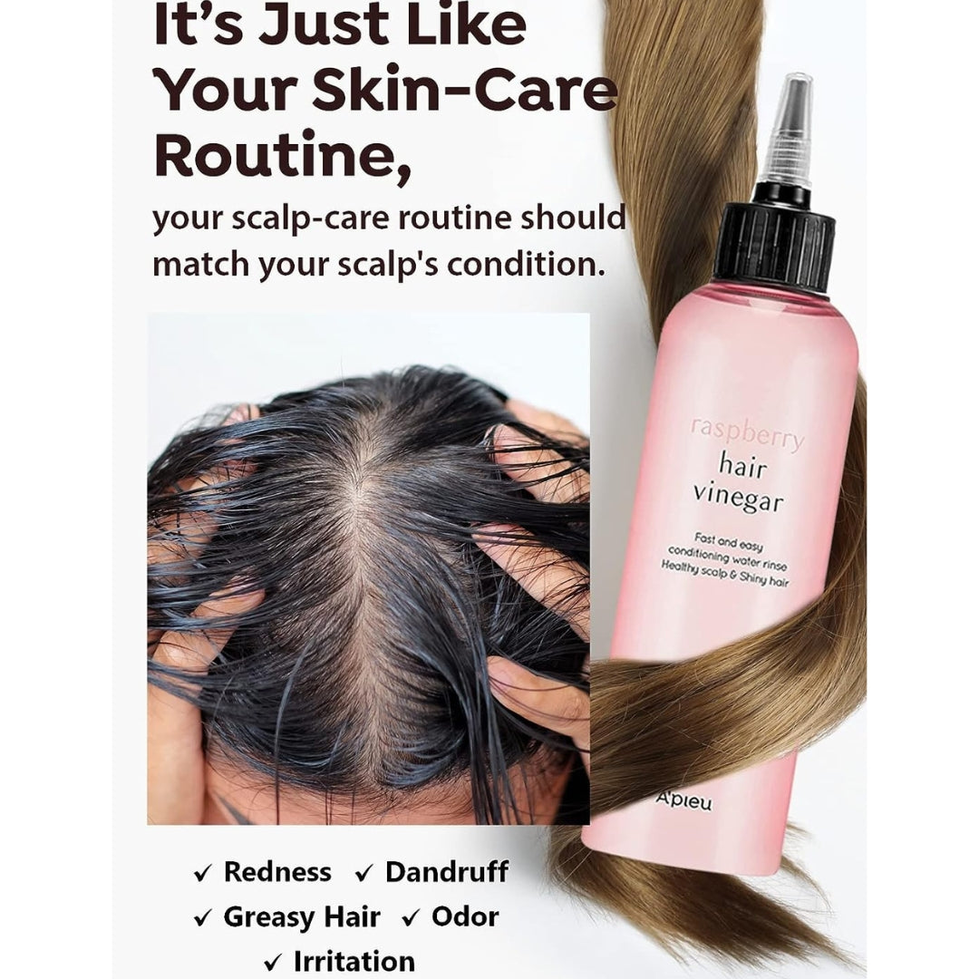 Raspberry Scalp Vinegar Hair Rinse 200 ml-A'PIEU-HBYTALA