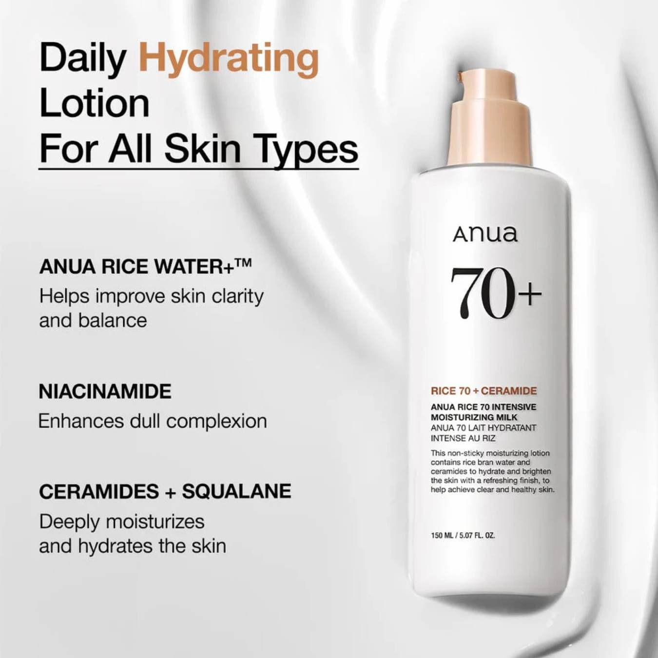 Rice 70 Intensive Moisturizing Milk-ANUA-HBYTALA
