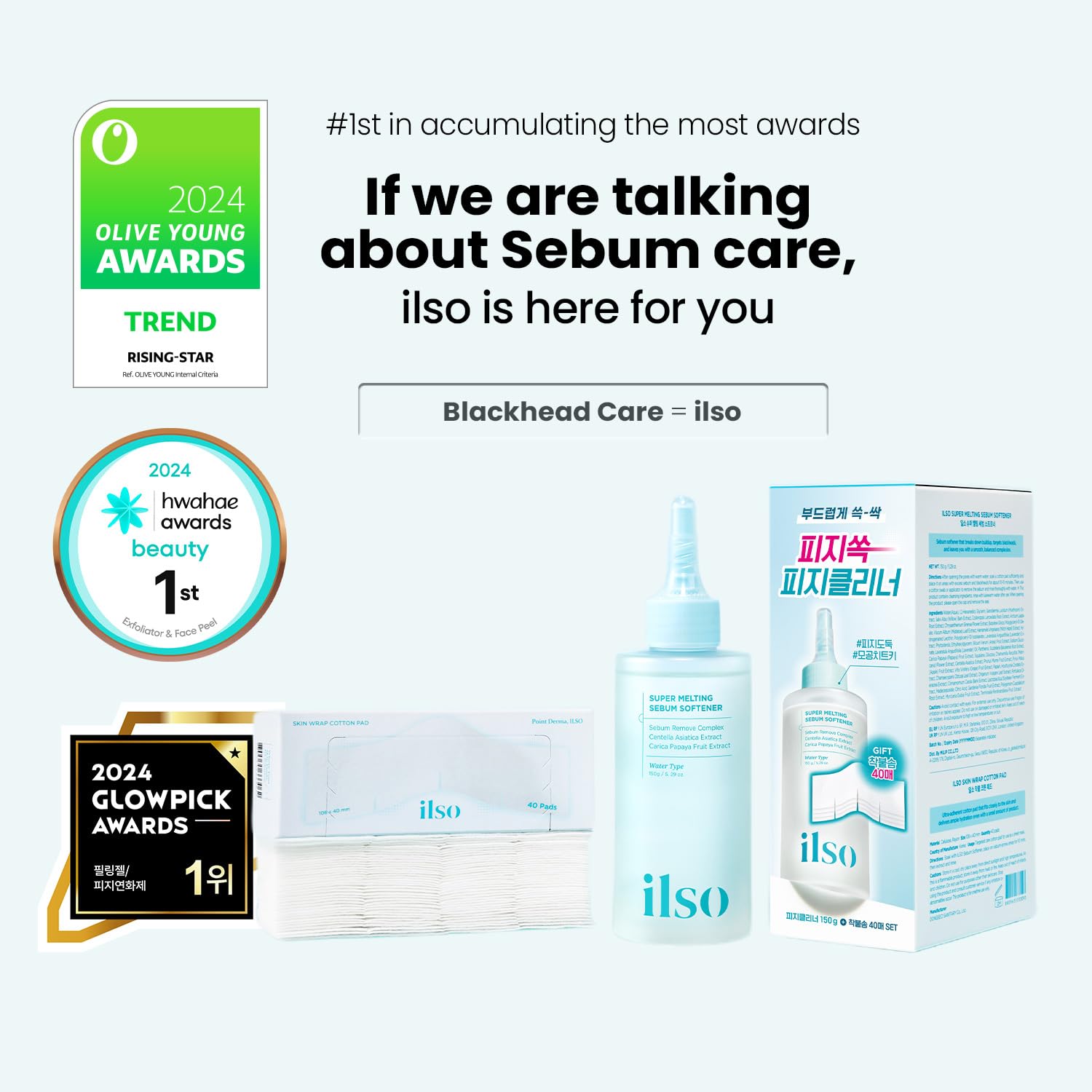 SUPER MELTING SEBUM SOFTENER 150 ML with 40 Skin Wrap Cotton Pads included-ILSO-HBYTALA