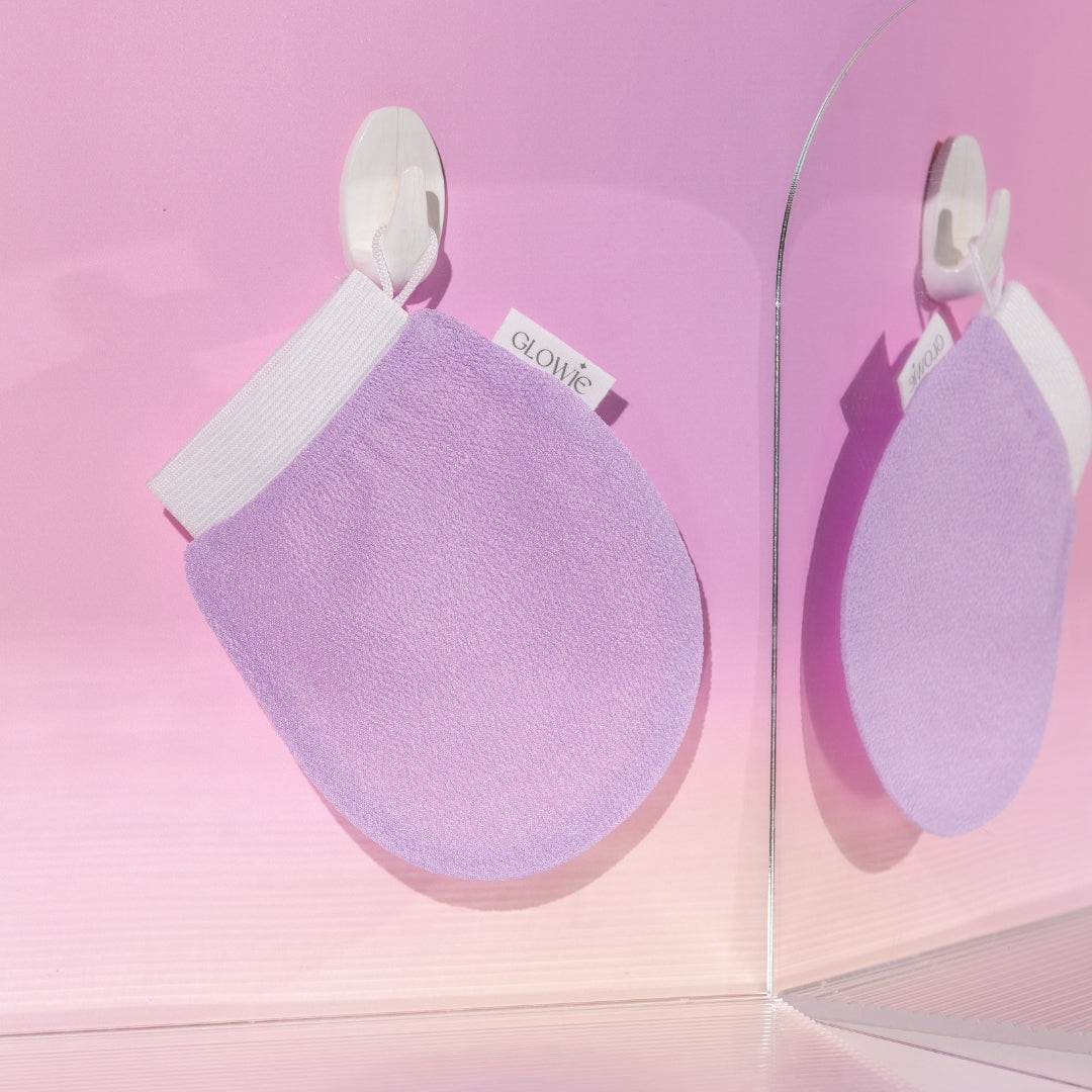 Silk Exfoliating Face Mitt-GLOWIE-HBYTALA