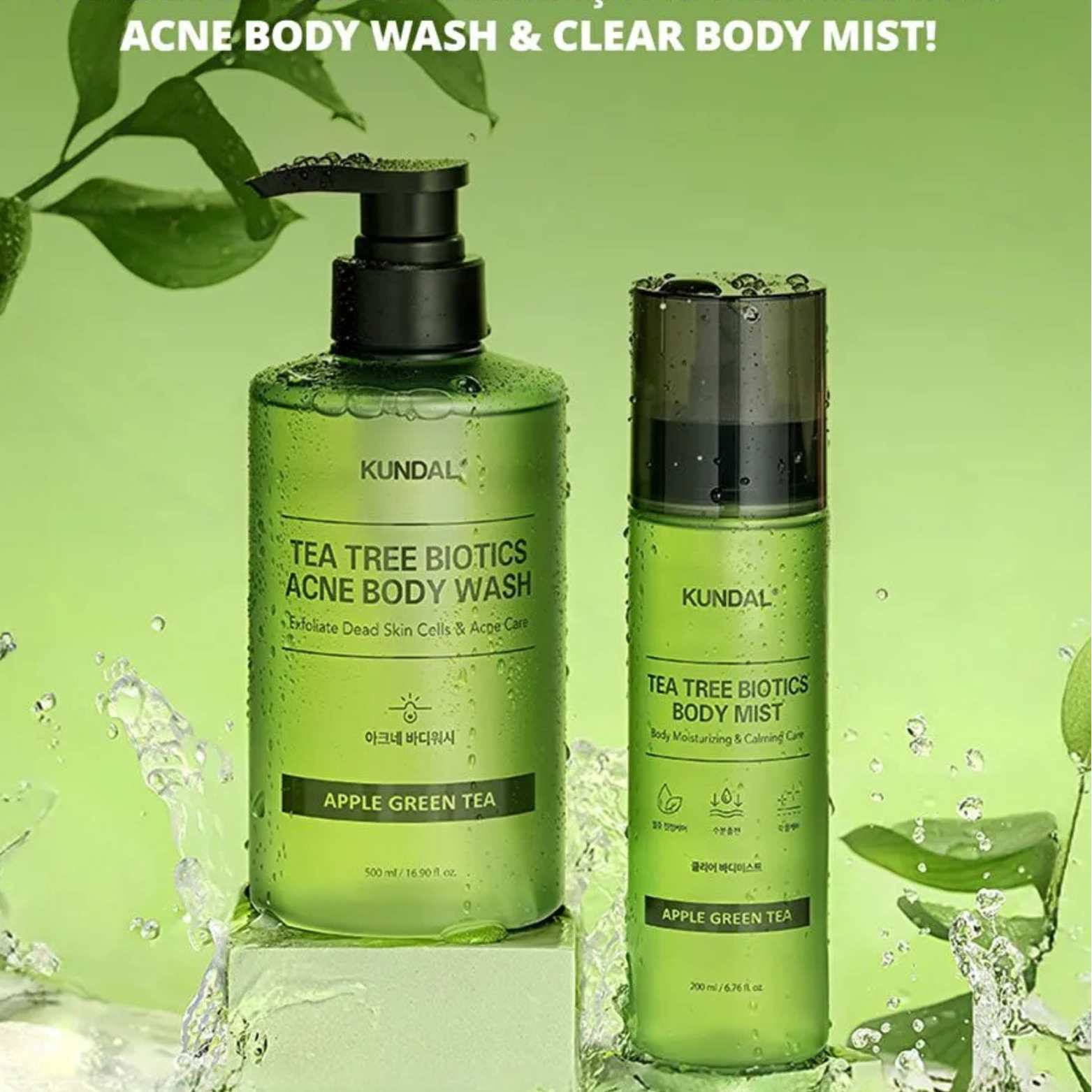 Tea Tree Bionics Body Mist 200ML - Apple Green Tea-KUNDAL-HBYTALA